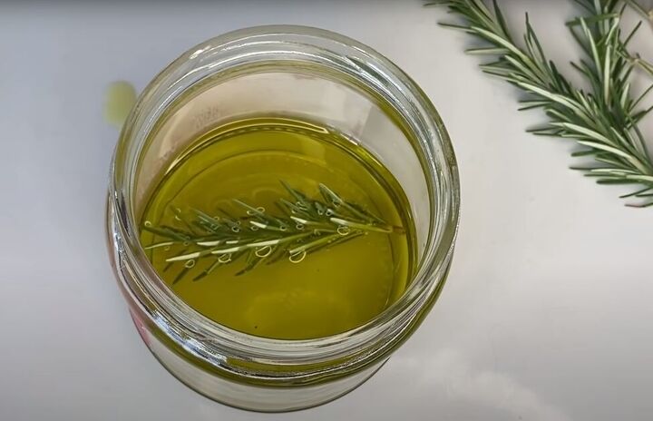 how to make use an effective diy rosemary oil for hair, DIY rosemary infused olive oil