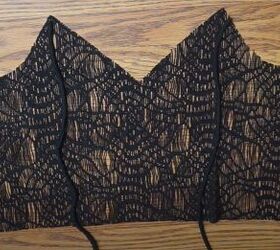 how to make a lace top with lining a step by step tutorial, Attaching the straps to the top