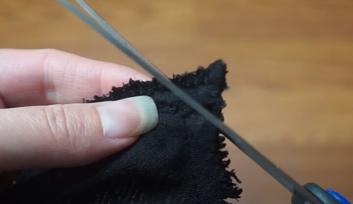 how to make a lace top with lining a step by step tutorial, Trimming the corners