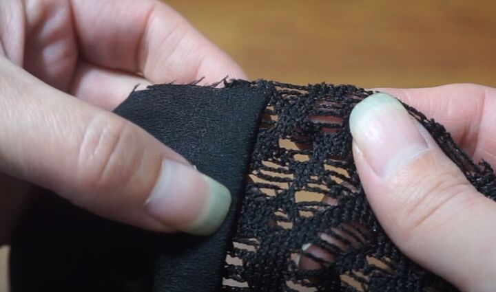 how to make a lace top with lining a step by step tutorial, Sewing the DIY lace tank top