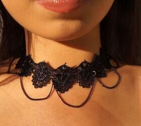 how to make a lace top with lining a step by step tutorial, DIY lace choker