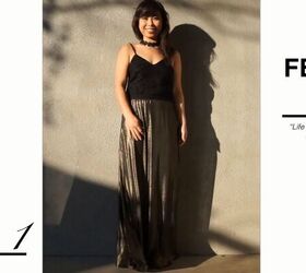 how to make a lace top with lining a step by step tutorial, DIY lace tank top with a gold maxi skirt