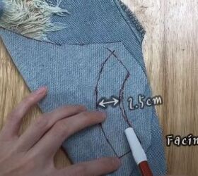 how to make a baseball cap out of an old pair of denim jeans, DIY baseball cap facing