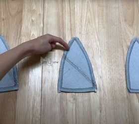 how to make a baseball cap out of an old pair of denim jeans, Assembling the DIY baseball cap