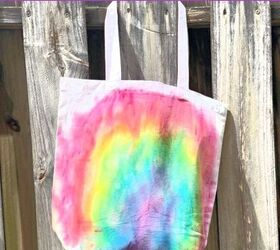 Easy Rainbow Tie Dye Tote Bag Project