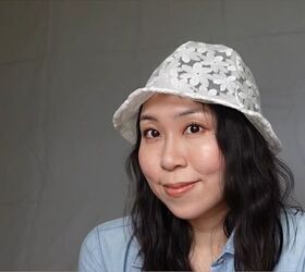 how to make a cute sheer diy bucket hat for spring summer, DIY bucket hat tutorial