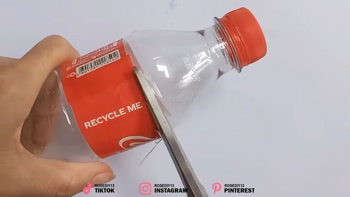 how to make fake nails at home with a plastic bottle, Cutting open the plastic bottle
