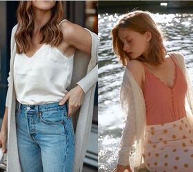 how to recreate the effortless french girl aesthetic, French girls wear cami tops