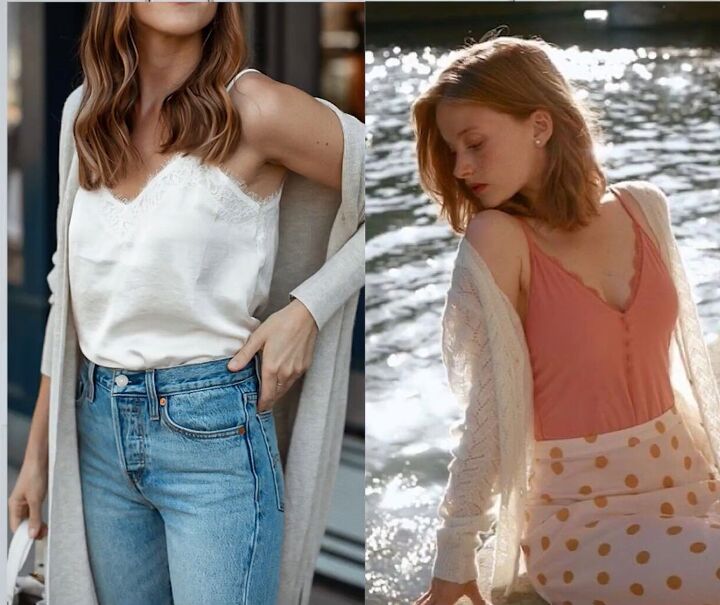 how to recreate the effortless french girl aesthetic, French girls wear cami tops