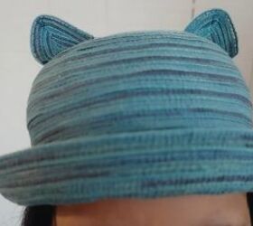 how to turn a 2 walmart placemat into a hat with cat ears, How to make a placemat hat