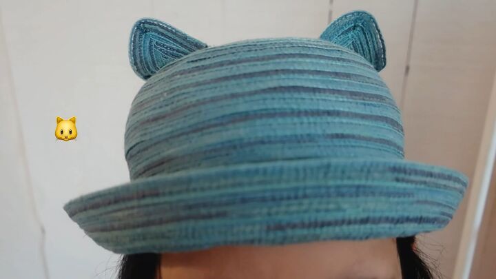 how to turn a 2 walmart placemat into a hat with cat ears, How to make a placemat hat