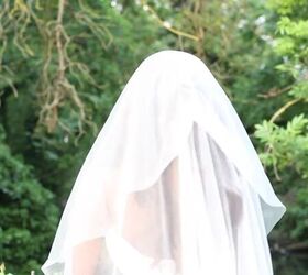 3 pretty diy wedding veils you can make in just 15 minutes, DIY drop wedding veil from the back