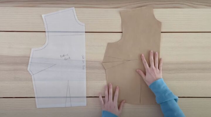 how to sew a diy peter pan collar dress using free patterns, Transferring the pattern onto paper