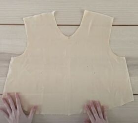 how to sew a diy peter pan collar dress using free patterns, Cutting the pattern out