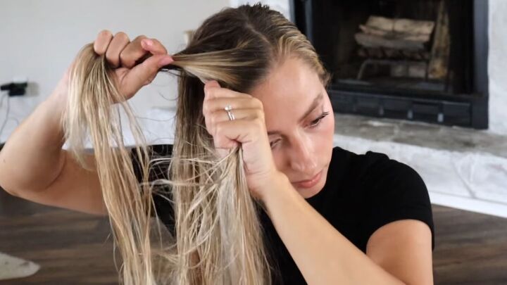 4 cute hairstyles with wet hair for when you re in a rush, Wet hair styling