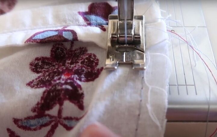 how to make a dress out of a shower curtain an old shirt, Sewing a basting stitch