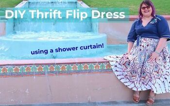 How to Make a Dress Out of a Shower Curtain & an Old Shirt