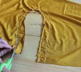 how to make a multi way wrap that can be a top shorts or skirt, Cutting off the excess fabric