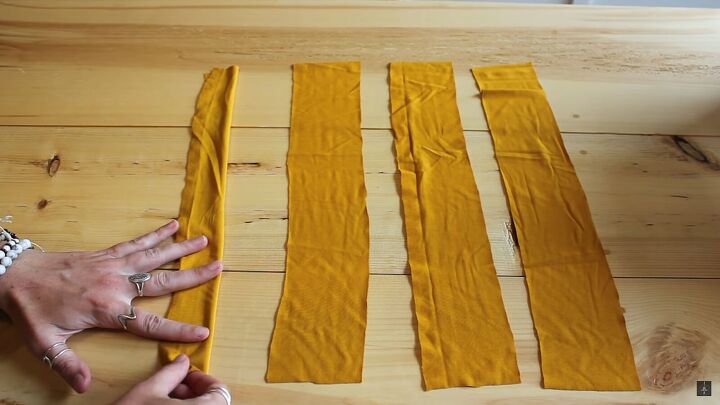 how to make a multi way wrap that can be a top shorts or skirt, Cutting out and folding the straps