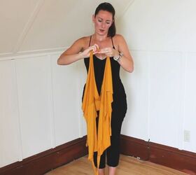 how to make a multi way wrap that can be a top shorts or skirt, Tying the ends together