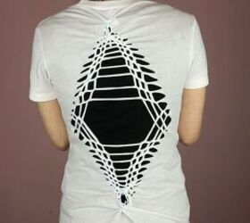 how to create a diamond with t shirt cutting weaving braiding, T shirt cutting weaving and braiding