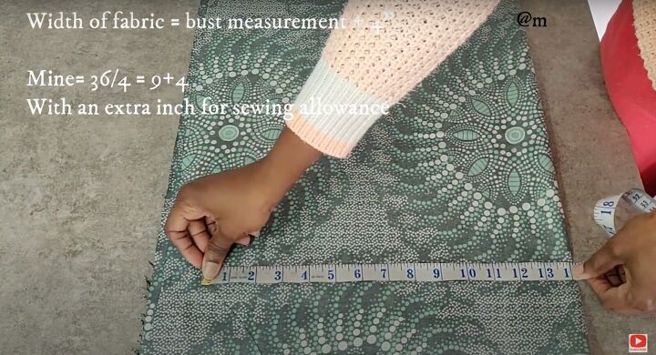 how to make an easy sew diy kimono jacket in 5 simple steps, Measuring the kimono pattern