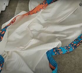 how to make a kaftan quickly easily in 5 simple steps, Sewing the trim
