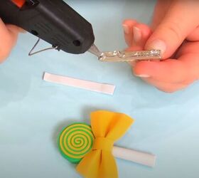 how to make adorable diy candy hair clips using foam glue, Making candy clips for hair