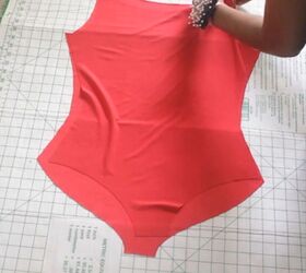 how to make a bodysuit with cute off the shoulder ruffles, How to sew a bodysuit