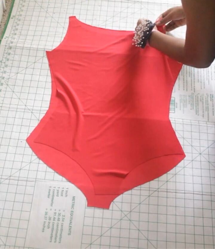 how to make a bodysuit with cute off the shoulder ruffles, How to sew a bodysuit