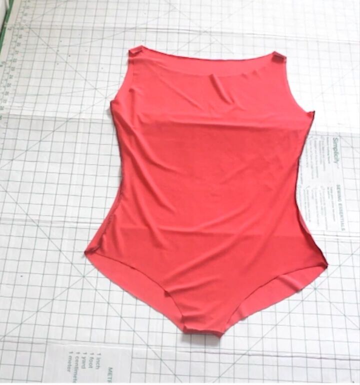 how to make a bodysuit with cute off the shoulder ruffles, Sewing a bodysuit step by step
