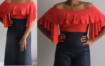 How to Make a Bodysuit With Cute Off-the-Shoulder Ruffles