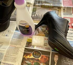 painting old oxford heels for a brand new look