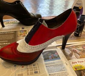 painting old oxford heels for a brand new look