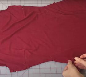 how to sew a mini dress with long sleeves in 8 simple steps, Pinning the side seams ready to sew