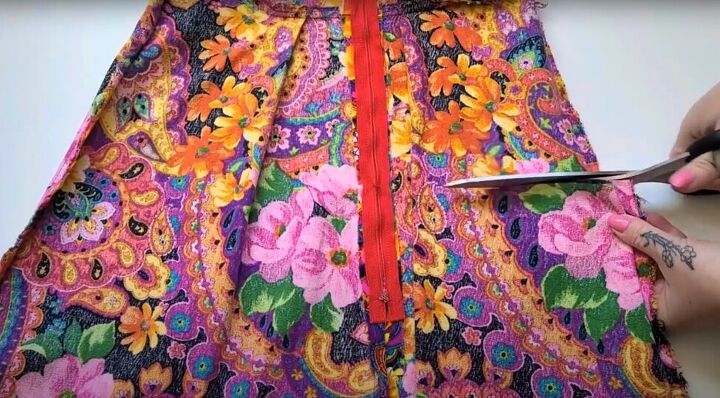 how to cut a dress into a top Create a Stylish Crop Top and Skirt Set from a Dress