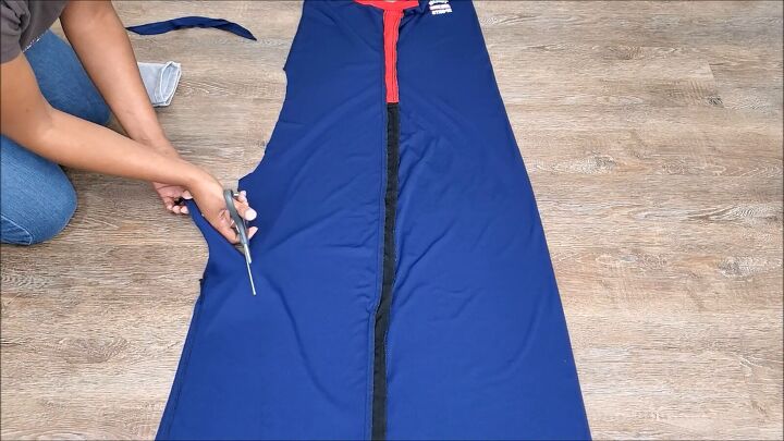 how to make a long dress into a jumpsuit Easy Dress to Jumpsuit Refashion! | Episode 14