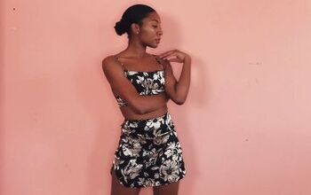 How to Make a Sexy DIY Crop Top & Skirt Set From an Old Blouse