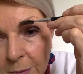 how best to measure groom shape eyebrows for older women, Grooming brows with a spoolie