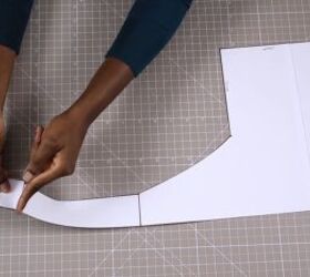 how to make a classic french scarf from pattern drafting to sewing, Folding the paper scarf sewing pattern
