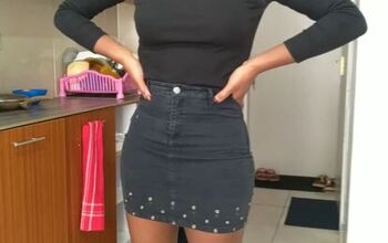 How to Add Eyelets to Fabric to Create a Cool Denim Skirt Design