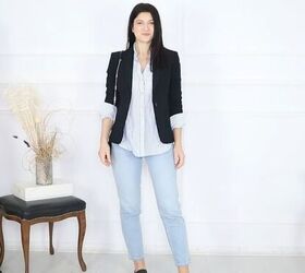 how to wear a structured blazer 7 on trend black blazer outfits, How to wear a black blazer with jeans