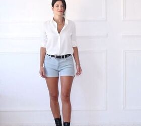 can you wear shorts boots together these 9 outfits say yes, Cute denim shorts and boots outfit