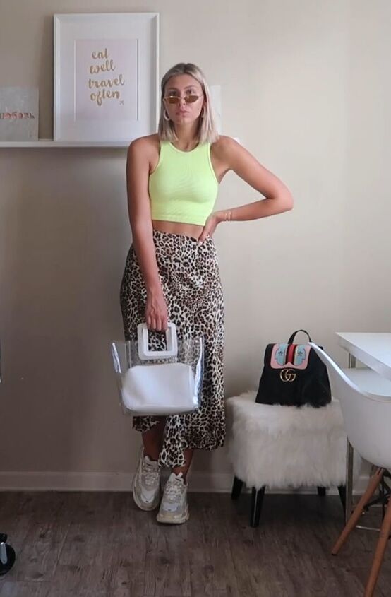how to wear neon 1 neon yellow top 10 cute outfit ideas, How to wear neon with leopard print