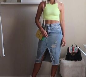 how to wear neon 1 neon yellow top 10 cute outfit ideas, Wearing neon with denim