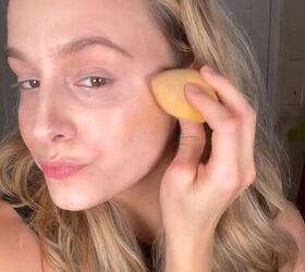 6 genius diy makeup hacks plus how to make your own setting spray, Applying dark foundation as contour