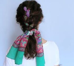 How to Braid a Scarf Into Hair For a Quick & Easy Summer Hairstyle