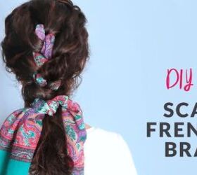 how to french braid a scarf into your hair