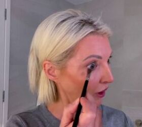 how to do easy flattering hooded eye makeup over 50, Lining underneath the eyes with eyeshadow