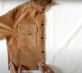how to make a jacket from old clothes with faux sherpa lining, How to make a sherpa jacket